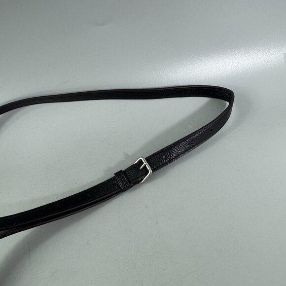 Coach Black Leather with Silver-tone Hardware Adjustable Strap - Picture 5 of 10